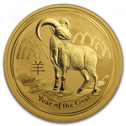 Zlatá mince Lunar II, 1 Oz Rok kozy 2015/Year of the Goat