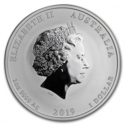 Stříbrná mince Lunar II, 1 Oz Rok vepře 2019/Year of the Pig